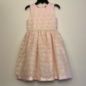 Blueberi boulevard, soft pink and cream dress, girl’s size 12
